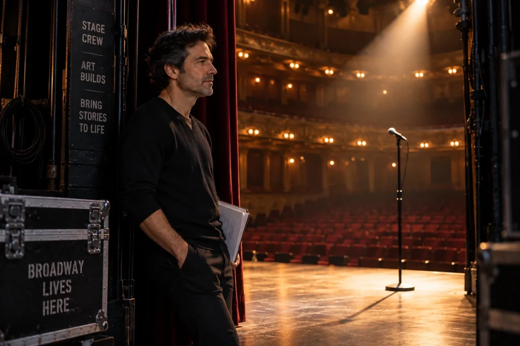 Long before he was known publicly through marriage, Cokas spent years working in professional theater.